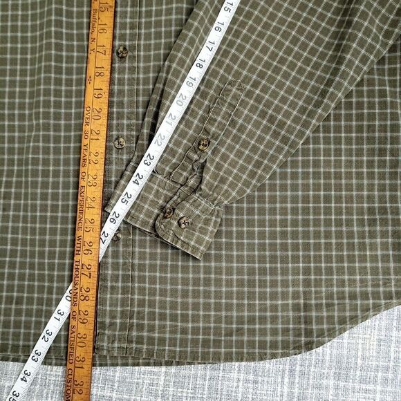 VTG Woolrich Mid-Weight Plaid Shirt Outdoor Loden Green Men's XXL EUC - Picture 10 of 15